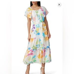 Tanya Taylor Printed Ella Floral Multicolor Maxi Dress